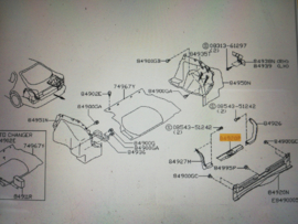 Finisher-luggage,rear center Nissan Primera P11 hatchback 84921-9F601 (84921-2F700) Used part.