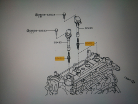 Bougie QR25DE Nissan X-Trail T31 22401-JA01B (DILKAR6A11)