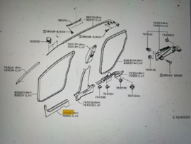 Instapplaat rechtsvoor Nissan Qashqai J10/ JJ10 769B4-JD000