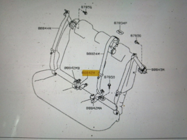 Gordelsluiting achterbank midden Nissan Juke F15 88852-1KA2A