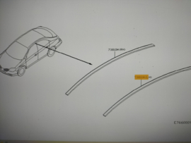 Daklijst links Nissan Primera P12 sedan 73853-AV600 Origineel.