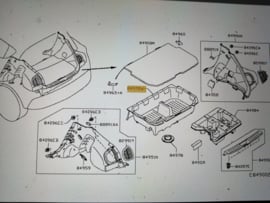 Opbergvak gereedschap kofferbak Nissan Juke F15 849A7-1KE0B