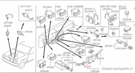 Richtingaanwijzerschakelaar Nissan 25540-D4500 B12/ D21/ K10/ N13/ T12/ WD21 Origineel.