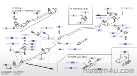 Gasket-exhaust E15S/ E16S Nissan 20691-01A80 B11/ B12/ M10/ N12/ N13/ Original.