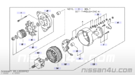 Dynamo CA16S/ CA20E/ CA20S Nissan Bluebird T72 Gebruikt.