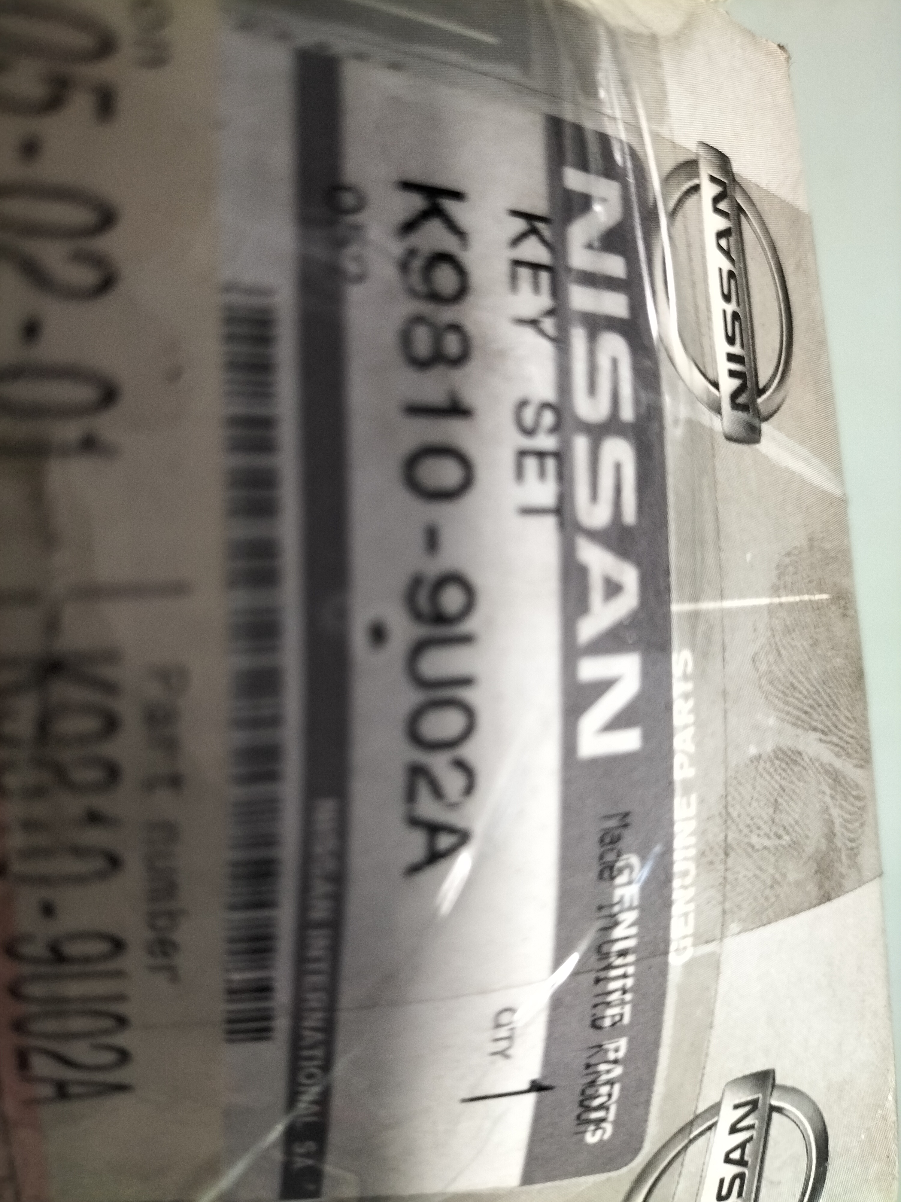 Key set Nissan K9810-9U02A Original