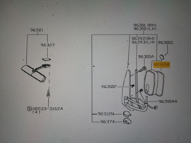 Spiegelglas Nissan Cabstar F24M 96365-MB40D