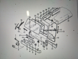 Achterruit Nissan Vanette 90312-Y9503