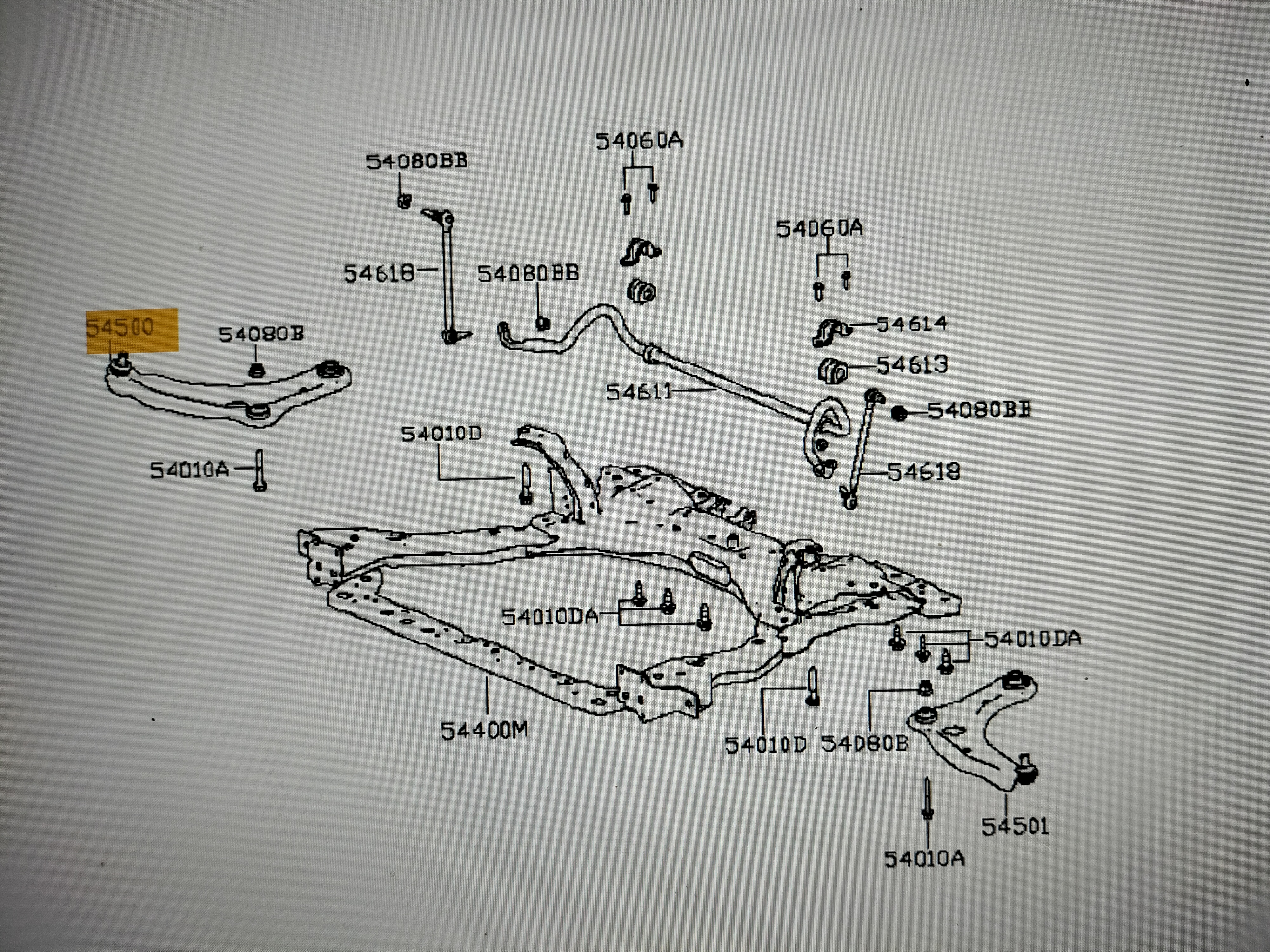 Link compl-transverse, right-hand Nissan Micra K14 54500-5FA1C Used part.