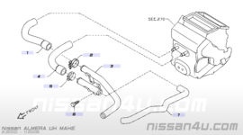 Kachelslang inlet links K9K Nissan Almera N16 92401-BN700
