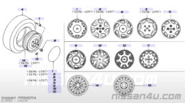 Cap-disc wheel Nissan Primera P11/WP11 SI/SRI 40315-2F800