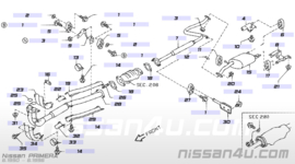 Muffler exhaust, sub Nissan Primera P10 SR20DI B030M-71J1C-GA (20300-71J11) Original