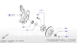 Wiellager vooras Nissan Almera N16 40210-4M400