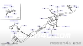 Tube exhaust, front Nissan Bluebird 910 20020-W2900 (278-563 / 31-371-23) New.