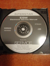 Electronic Service Manual '' Model X70 series 3th revision '' Nissan Interstar SM4E00-1X70E0E Gebruikt.