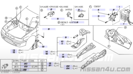 Montageklem brandstoffilter SR20DE Nissan Primera P11/ WP11 16419-7J710