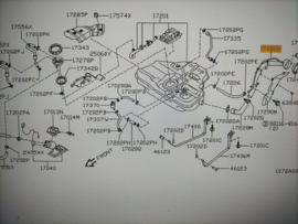 Aanvoerbuis benzinetank Nissan Micra K11 17221-4F110 Nieuw.