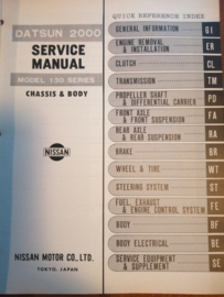 Service Manual '' Model 130 series Chassis And Body '' Datsun 2000 40130010