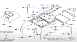 Montagebeugel elektrisch schuifkanteldak Nissan Primera P11 76892-8E010