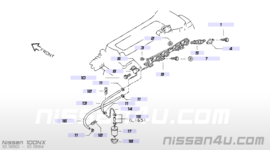 Tube fuel Nissan GA14DE / GA16DE 17520-73C01 + 4x 16600-73C02 B13/ N14/ N15/ P10/ W10/ Y10 Used part.