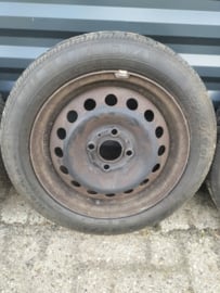 14 inch steel rims with tire 165/60R14 40300-6F600 Nissan Micra K11 Used part.