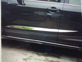 Chromen sierlijstenset Nissan Qashqai J11 KE760-4E50X ( Variant 2: montage midden portieren met chromen opdruk voor)