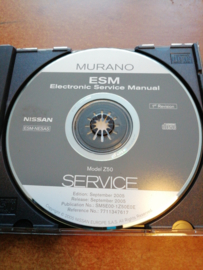 Electronic Service manual '' Model Z50 series '' Nissan Murano Z50 SM5E00-1Z50E0E Gebruikt.