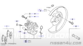 Remblokset achteras Nissan Primera P12 44060-AV725 Nieuw