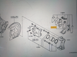 Pad kit-disc brake, front Nissan Juke F16 41060-00Q1L Original.