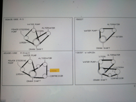 Multiriem 6PK1110 QG15DE/ QG16DE/ QG18DE Nissan 11920-9F610 N16/ P12/ V10 Origineel.