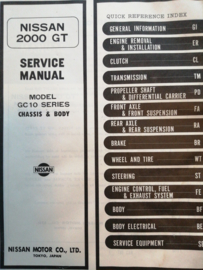 Service Manual '' Model GC10 series chassis and body '' SM0E-GC10G0 Nissan Skyline 2000GT GC10