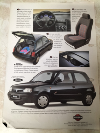 Reclamefolder Nissan Micra K11 ''De Nissan Micra met de S van sport'' 20250318
