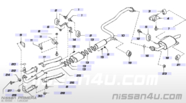 Insulator-heat, trunk floor Nissan Primera P11/ WP11 74772-2J000