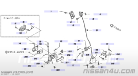 Deurgreep binnenzijde achterdeur Nissan Patrol Y60/ Y61 90610-06J00