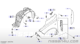 Zijscherm Nissan Micra K12 links 63101-AX630