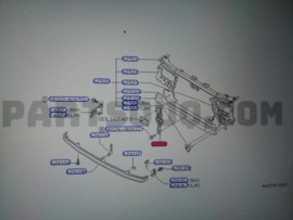 Vertikale steun radiateurframe Nissan Bluebird T12/ T72 62550-D4000 Gebruikt.