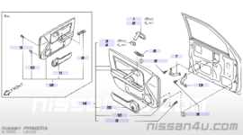 Deurpaneel linksvoor Nissan Primera P11/ WP11 80901-2F111