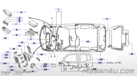 Kabelboom voorportier links Nissan Terrano2 R20 24124-8F007