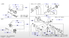 Connector inlet Nissan 49580-55S00 C32/ D21/ D22/ E24/ F23/ T12/ T72/ U11/ WD21/ Z31 Used part.