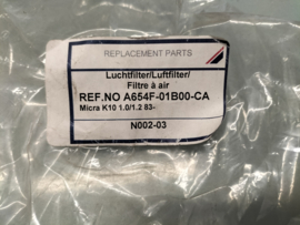 Element air Nissan Micra K10 A654F-01B00-CA New