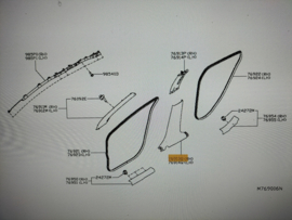 Garnish-center pillar, lower left-hand Nissan Micra K14 76916-5FA0A Used part.