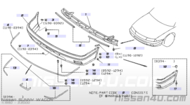 Sierstrip voorbumper Nissan Sunny Wagon Y10 99034-79R00