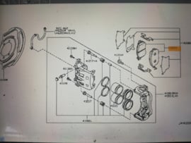 Remblokset vooras Nissan Murano Z50 41060-CA093 Origineel.