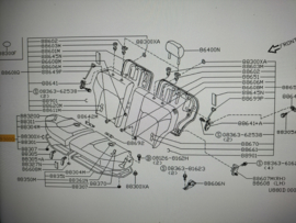 Achterbankzitting rechts Nissan Micra K11 SLX 88300-97B00 Gebruikt.