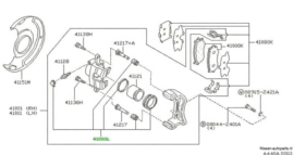 Seal kit-disc front Nissan 41120-88E25 J30/ M11 Original.