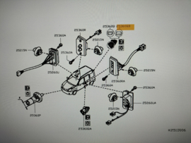 Switch assy-door lock Nissan Kubistar X76 25360-00QAB Original.
