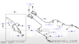 Handremhevel Nissan Almera N16 / Nissan Almera Tino V10  C6010-BM620 Origineel