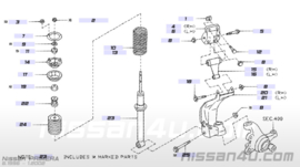 Bovenste draagarm rechts Nissan Primera P11 54524-2F000