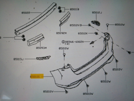 Achterbumper Nissan Pulsar C13 H5022-3ZLMH (85022-3ZL0H)