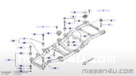 Insulator-body mounting, third Nissan Terrano WD21 95530-01G00 Original.